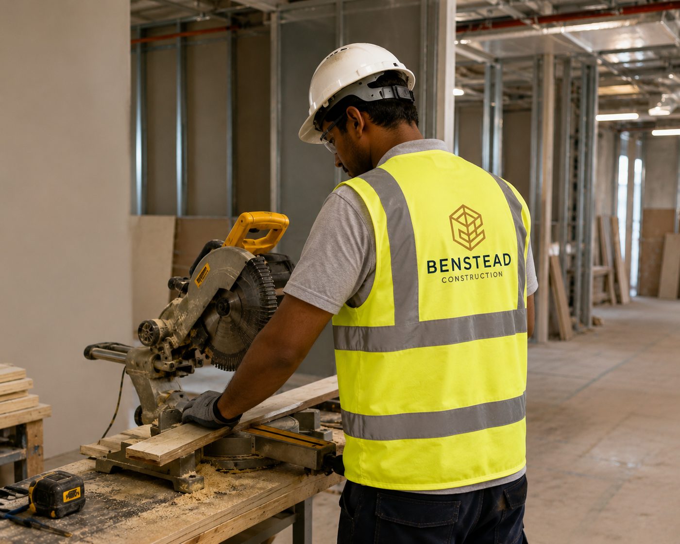 Completed commercial fit-out project by Benstead Construction in Dubai